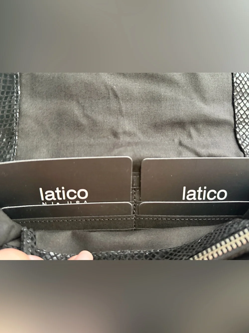 Latico Gio Foil Wallet - Black